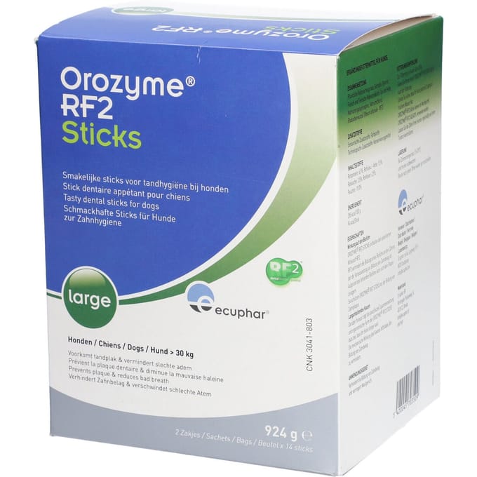 Orozyme RF2 Anti Tandplak Sticks Hond Large (boven 30 kg) - 28 stuks