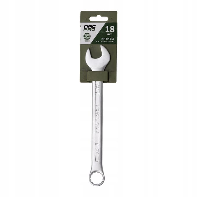 Ringsleutel 18 mm NAC PRO - Chroom-vanadium staal, satijn
