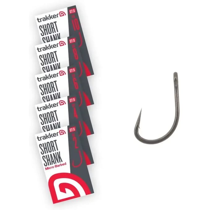 Korte shank micro-barbless haak Trakker Short Shank TPx5x5 (x10)