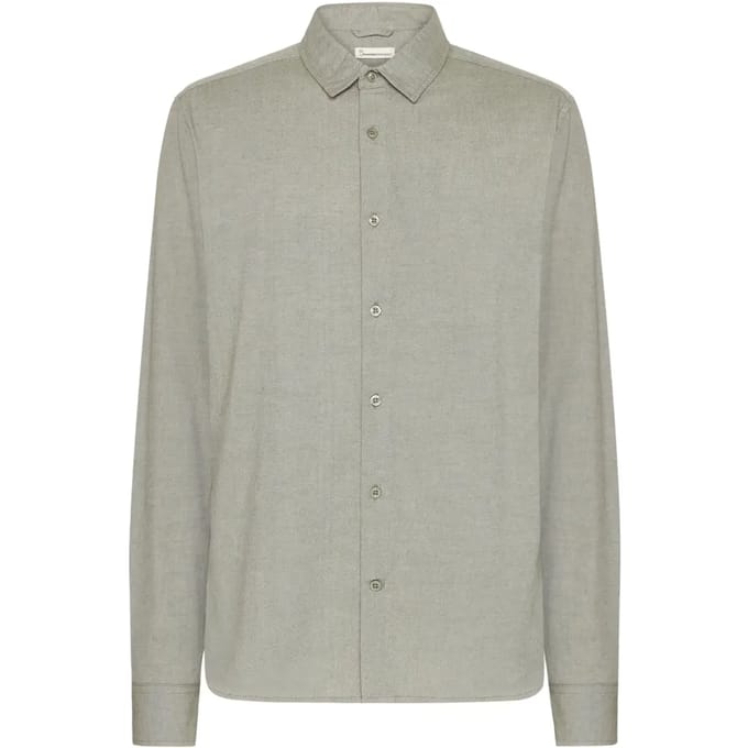 Lange mouwen lichtgewicht twill shirt regular fit KnowledgeCotton Apparel