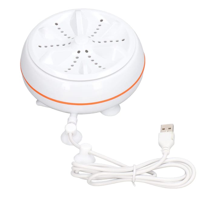 27W Mini Ultrasone Wasmachine USB 50 Seconden Omgekeerde Reiniging Cirkel 30 minuten Zelf Uitschakelen Turbine Wassen white
