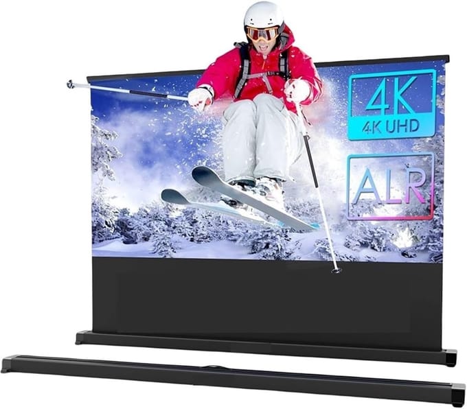 Projectiescherm - Draagbaar scherm - Thuisbioscoop - Opvouwbaar standaard - 50 inch