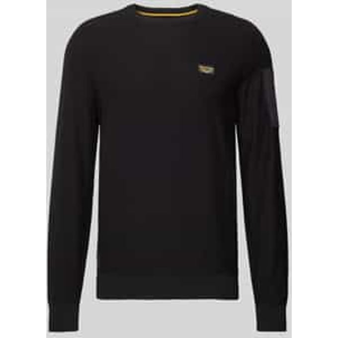 Gebreide pullover met labeldetail