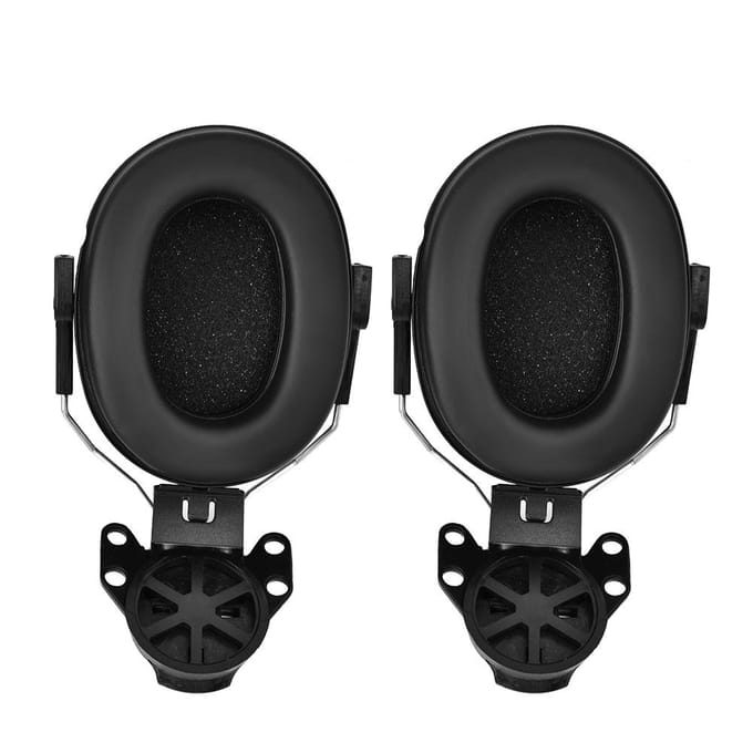 Cache-oreilles pour casque de chantier Réduction du bruit Cache-oreilles insonorisés Attache Protection auditive black