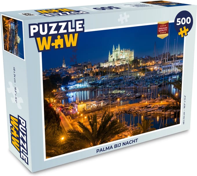 Puzzel Palma bij nacht - Legpuzzel - Puzzel 500 stukjes