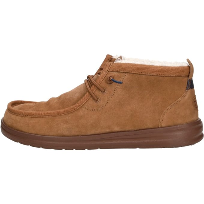 HEYDUDE - Wally Mid GripR Warmth Heren Instappers Brown - Maat 43