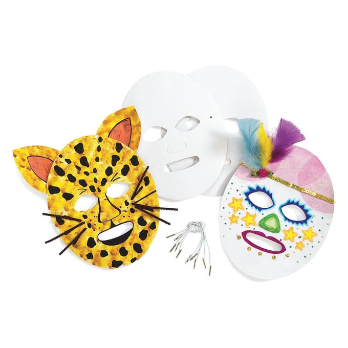 Colorations - Make and Decorate your own Cardboard Masks Set of 24
