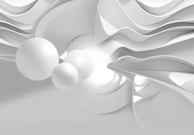 Fotobehang - White Corridors.