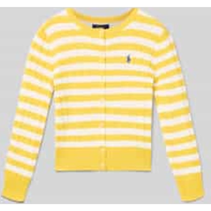 Cardigan met kabelpatroon en labelstitching