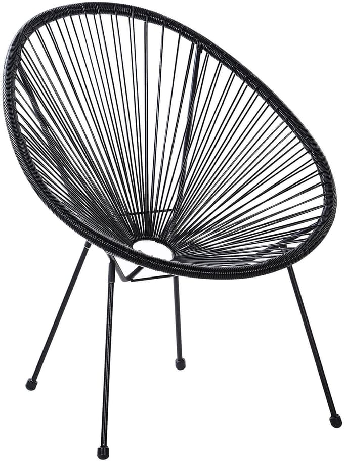 ACAPULCO II - Tuinstoel - Zwart - PE rotan