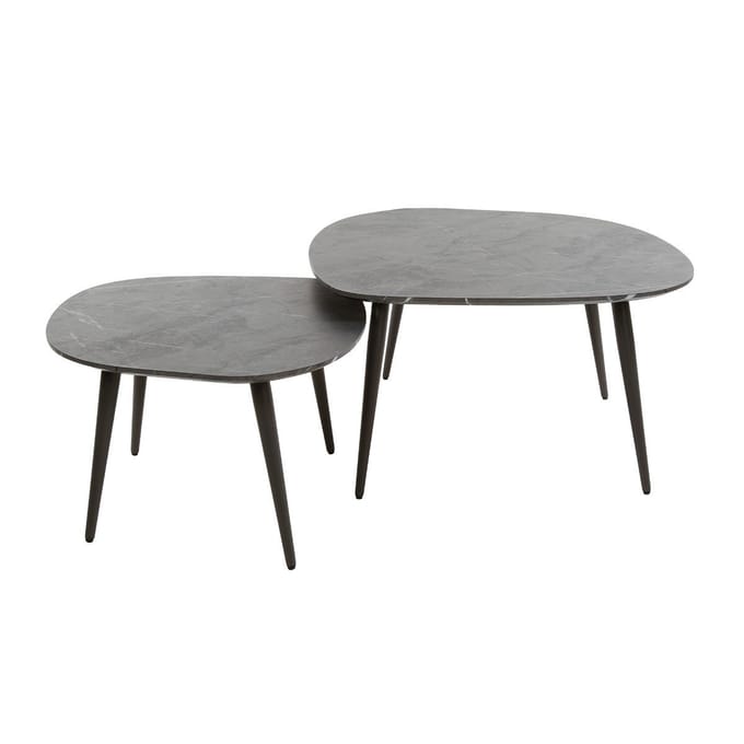 Fraaai - Connie salontafel set van 2 organisch - zwart/bruin