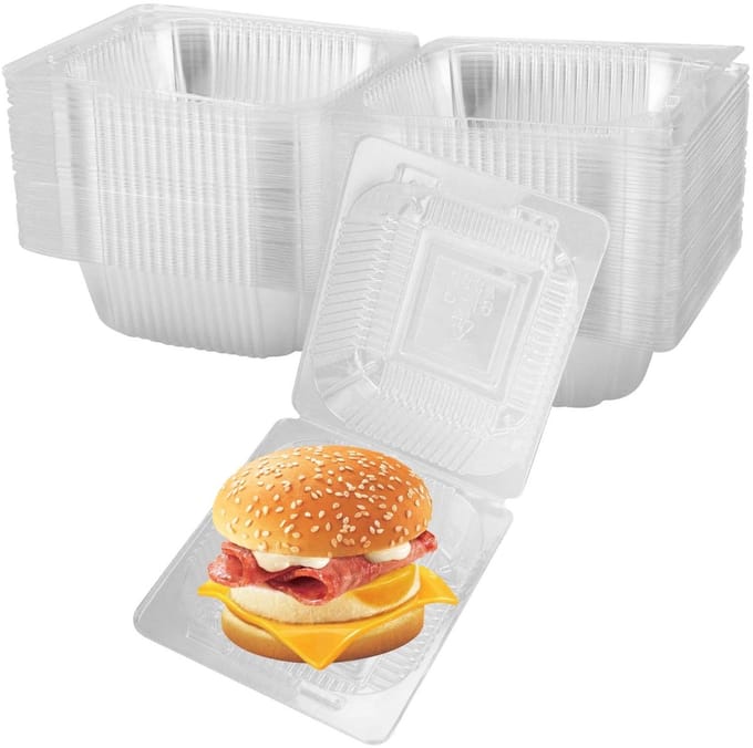 Dailygoods- Taartdozen 100pcs - Taartdozen Karton 13.5cm - Transparante Dozen - Verpakking - Opslag - Stapelbaar - Cakecontainers