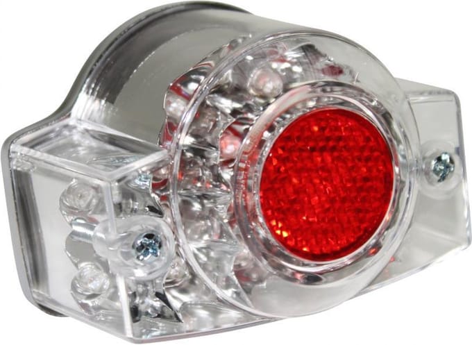 Feu arrière Leds Blanc / Rouge type Honda Monkey Replay pour moto Neuf