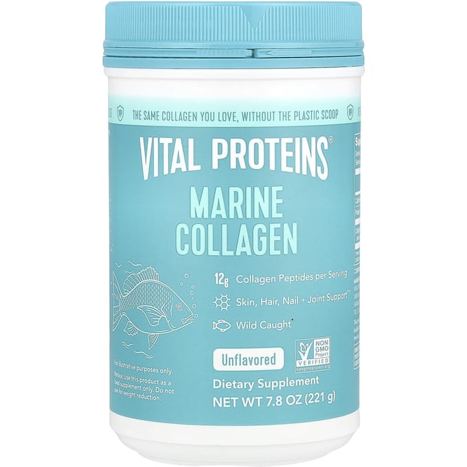Protéines vitales, collagène marin, sans saveur, 228 g (221g)