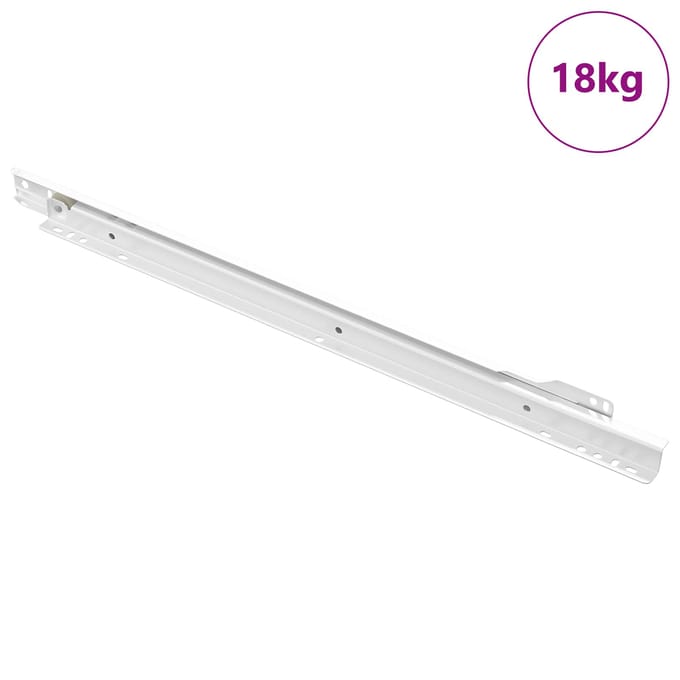 vidaXL Ladegeleider 49 pcs Wit Staal