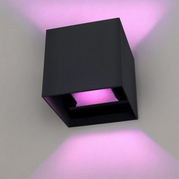 Ledvion - SMART LED Wandlamp Nevada - IP54 - Zwart