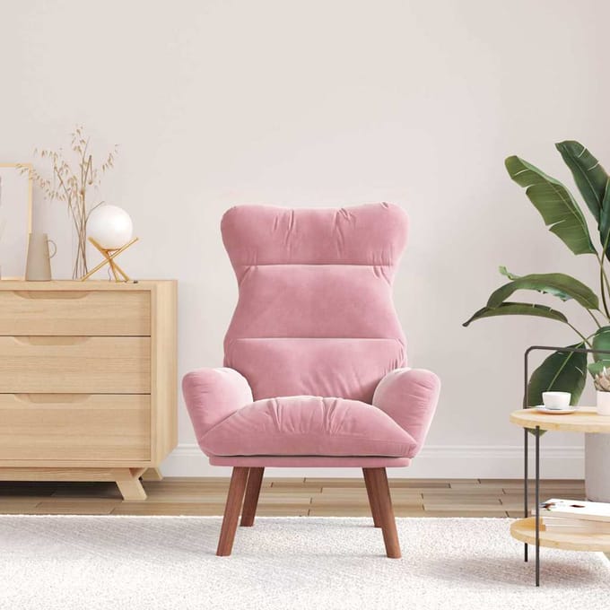 vidaXL - Fauteuil - Roze - 69 - x - 74 - x - 93 - cm - Fluweel