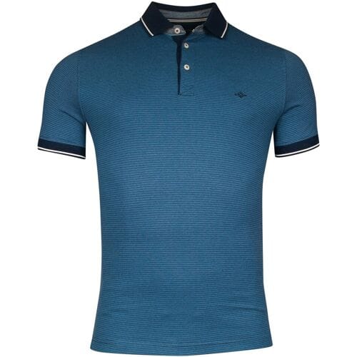 Baileys Polo Cotton Jersey Yarn Dyed Fine Stripes Dark Blue / male