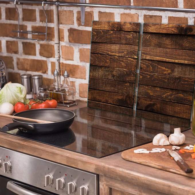 TMK ArtDeko - Snijplank Glas - 2x 30x52 cm - Inductie - Decoratie