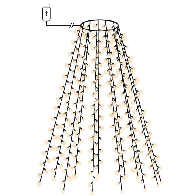 vidaXL Kerstboomverlichting met 210 LED's koudwit net 210 cm