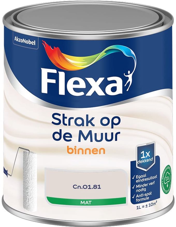 Flexa - Strak Op De Muur Binnen Mat - Cn.01.81 - Mengverf - 1 L