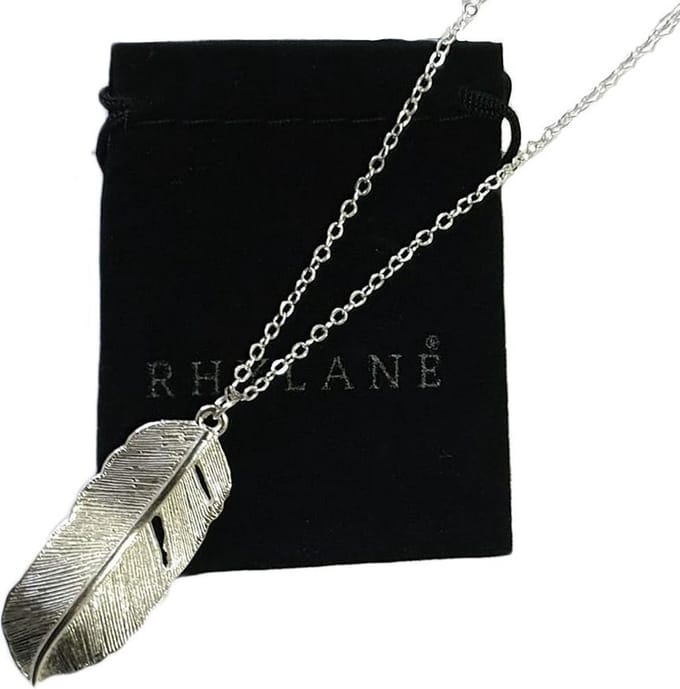 Ketting 70 cm + 5 cm Verstelbaar Met Veer Hanger - Zilverkleurig