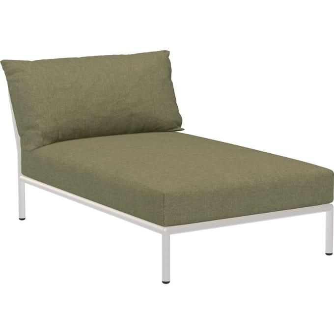 HOUE LEVEL 2 Chaiselounge Gedempt Wit - Sunbrella Heritage Leaf