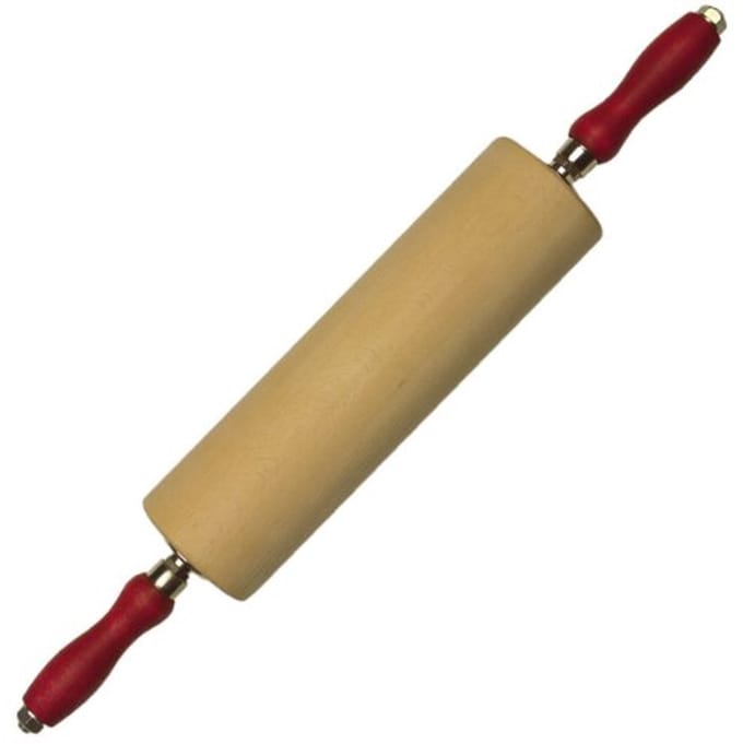 Professionele deegroller met kogellagers - Robuust beukenhout, Ø 8 cm, 30 cm werkbreedte voor professioneel bakken