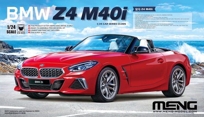 Meng Model Modelbouwpakket Auto - MENG CS005 BMW Z4 M40i Car Plastic - 1:24 - Modelbouw