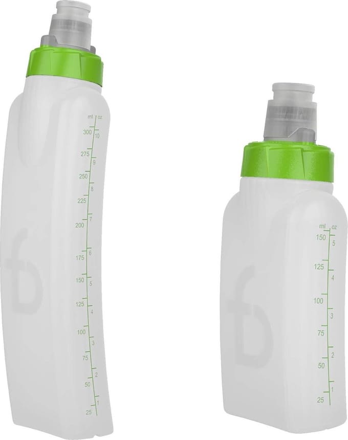 Flipbelt Arc Water Bottle Klein 150ml - bidons - wit/groen