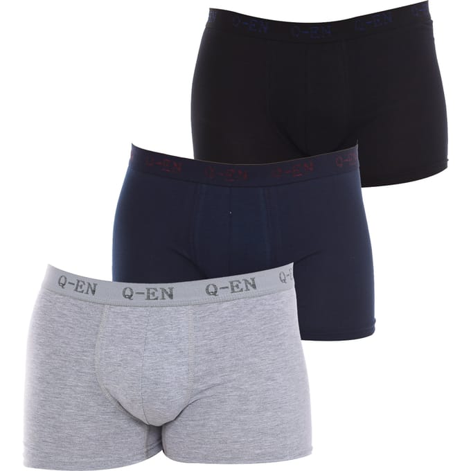 Verpakking van 3 Heren Bamboo Katoen Stretch Boxers Q501