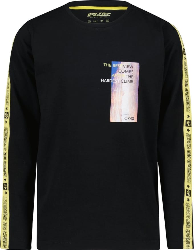 4PRESIDENT T-shirt jongens - Black - Maat 140