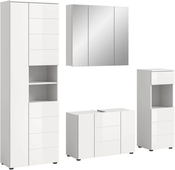 xonox.home Badkamermeubel Vira wit melamine 210x190x34cm