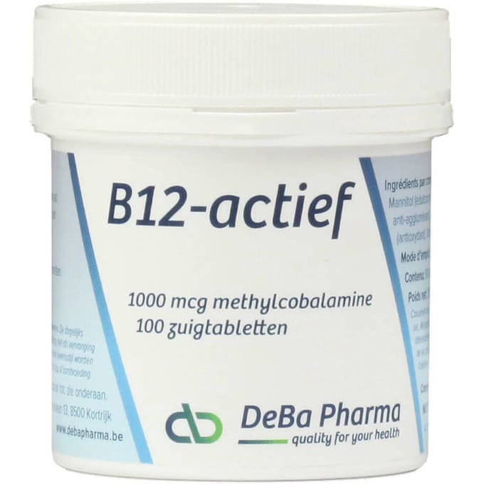 DeBa Pharma Vitamine B12-actief 1000mcg 100 Zuigtabletten