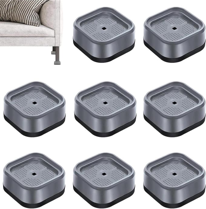 Solidchoice - Set van 8 Stapelbare Meubelverhogers met Antislip Textuur