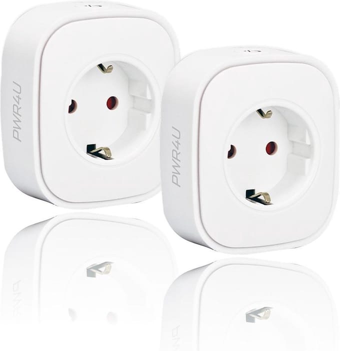 PWR4U® Smart Plug - Set van 2 - Google Home - Slimme stekker - Meet tevens verbruik - Alexa geschikt