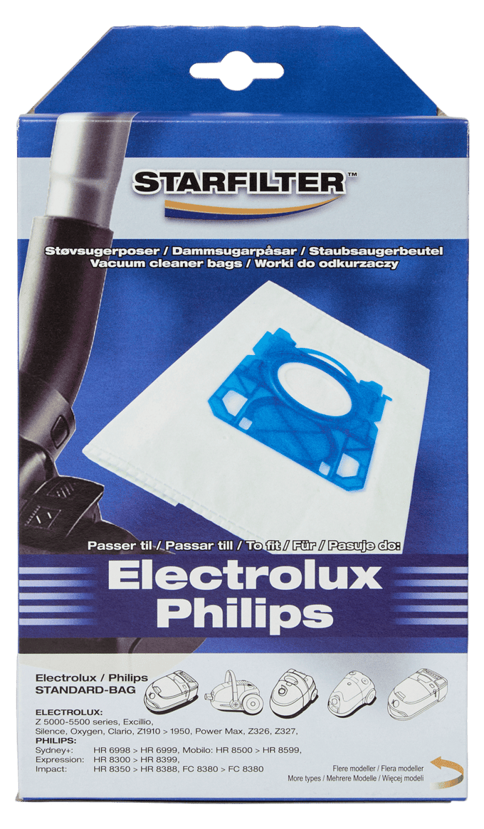 Starfilter St&oslash;vsugerposer Electrolux Philips 4 st