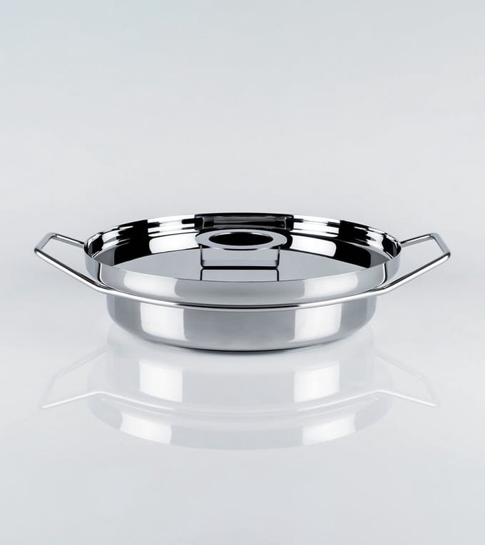KnIndustrie Back/Up Hapjespan Ø30cm RVS - Italiaans Design Lage Koekenpan Inductie