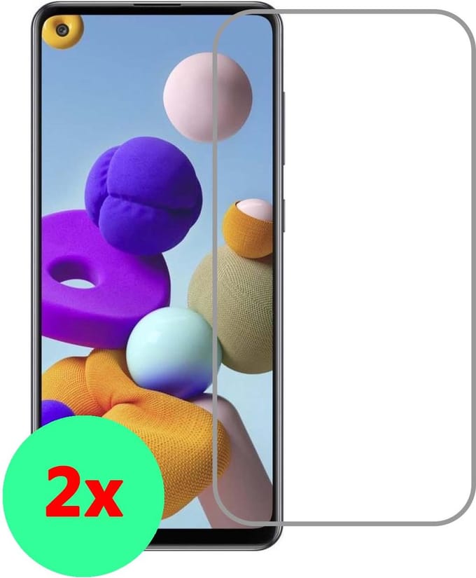 Samsung Galaxy A21s Screenprotector / Tempered Glass 2 Pack - Arara – Samsung A21s screenprotector - glas screenprotector Samsung Galaxy A21s