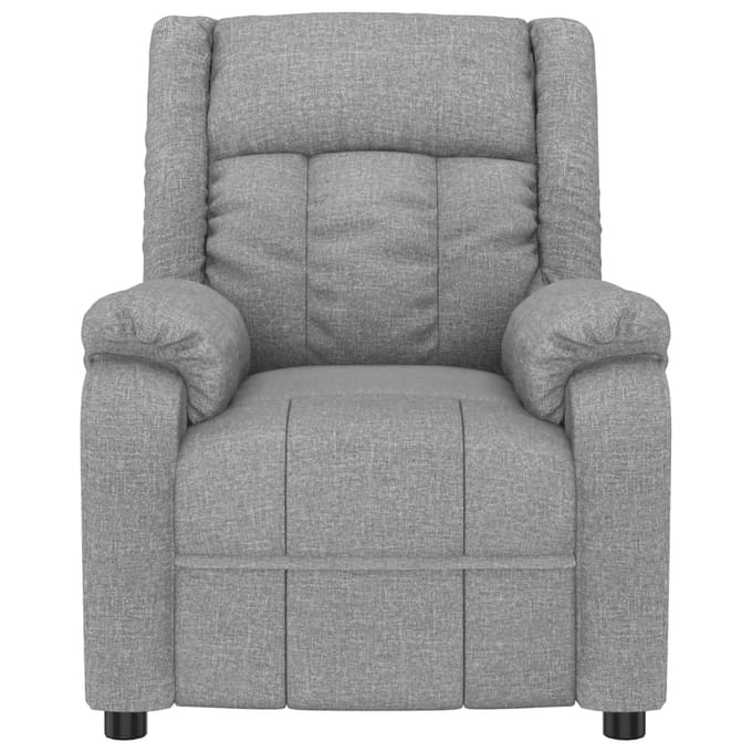 vidaXL - Fauteuil - verstelbaar - stof - lichtgrijs