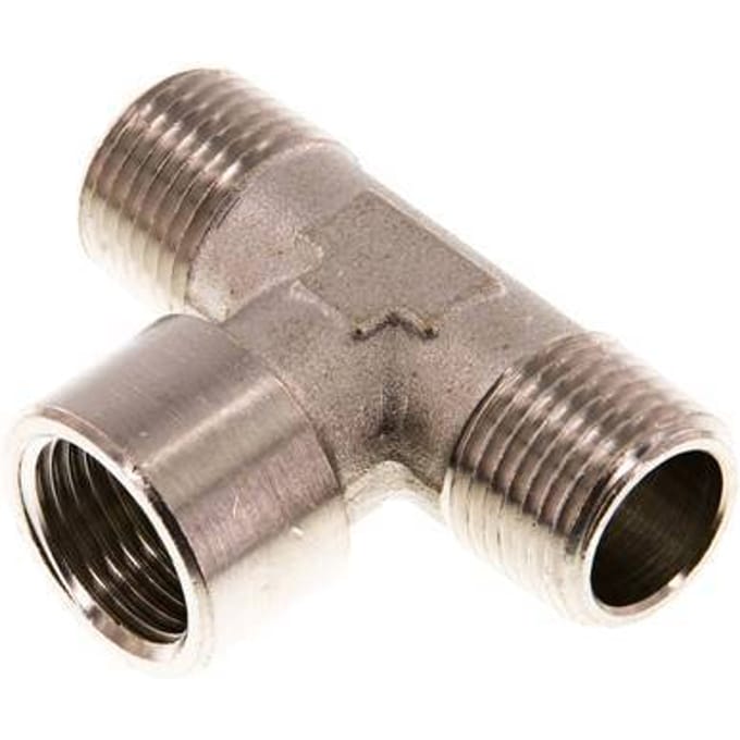 T-koppeling G1/2'' Buitendraad x Binnendraad Vernikkeld Messing 16 bar (2.8psi)