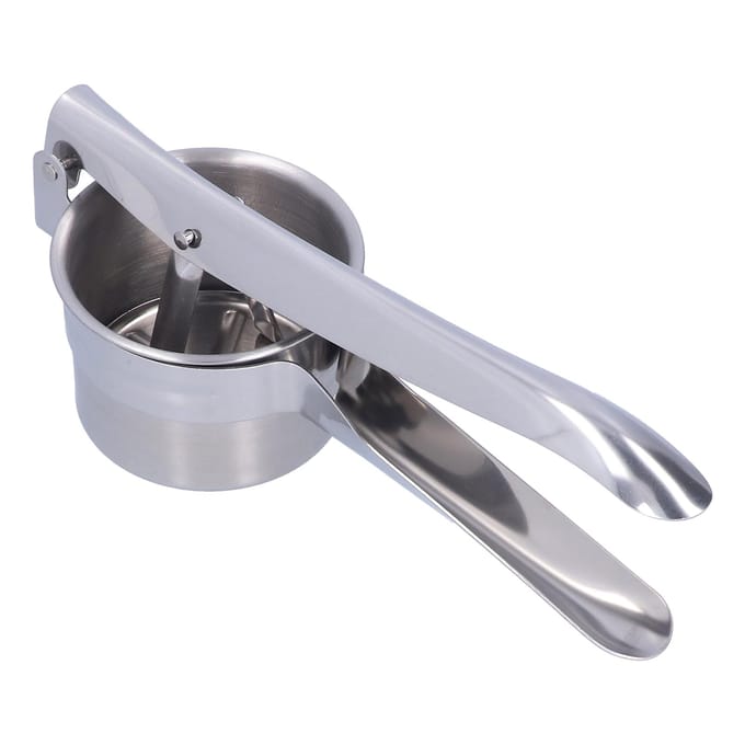 3 in 1 Handmatige Aardappelpers RVS Fruitpers Keukengadget voor Thuis Restaurant gray