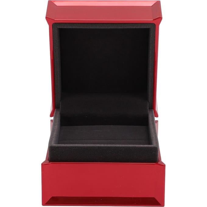 Sieraden Ring Geschenkdoos Flocking Interieur Luxe Rechthoek Glanzend Oppervlak Ringdoos voor Verloving black