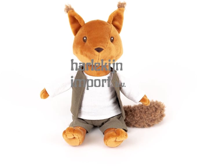 Egmont Toys knuffel eekhoorn pluche speelgoed 23 cm voor baby’s.
