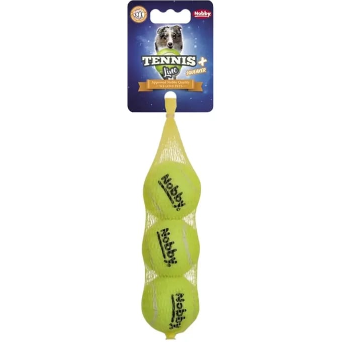 Tennisbal voor honden met pieper Nobby Pet (x3)
