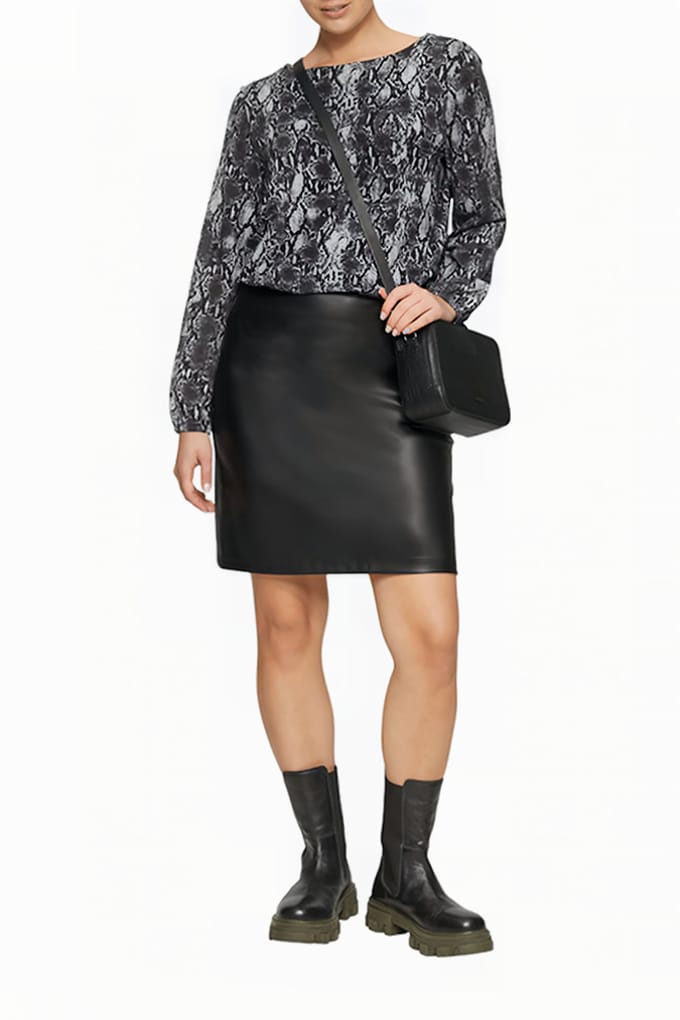 s.Oliver  T-shirts Grey/black Größe: 38 | Longsleeves Outlet | Damen | Grau