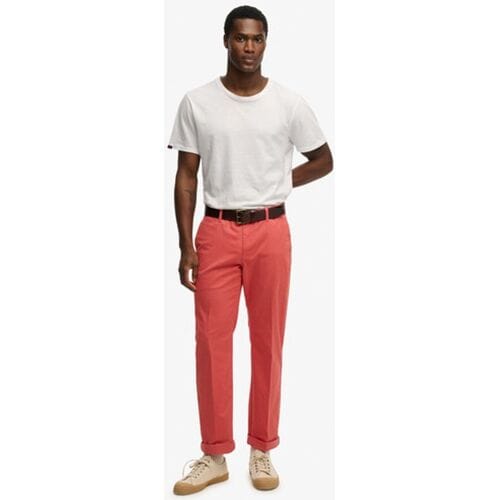 Superdry Premium Chino Normale Pasvorm Red Grootte: 28/30