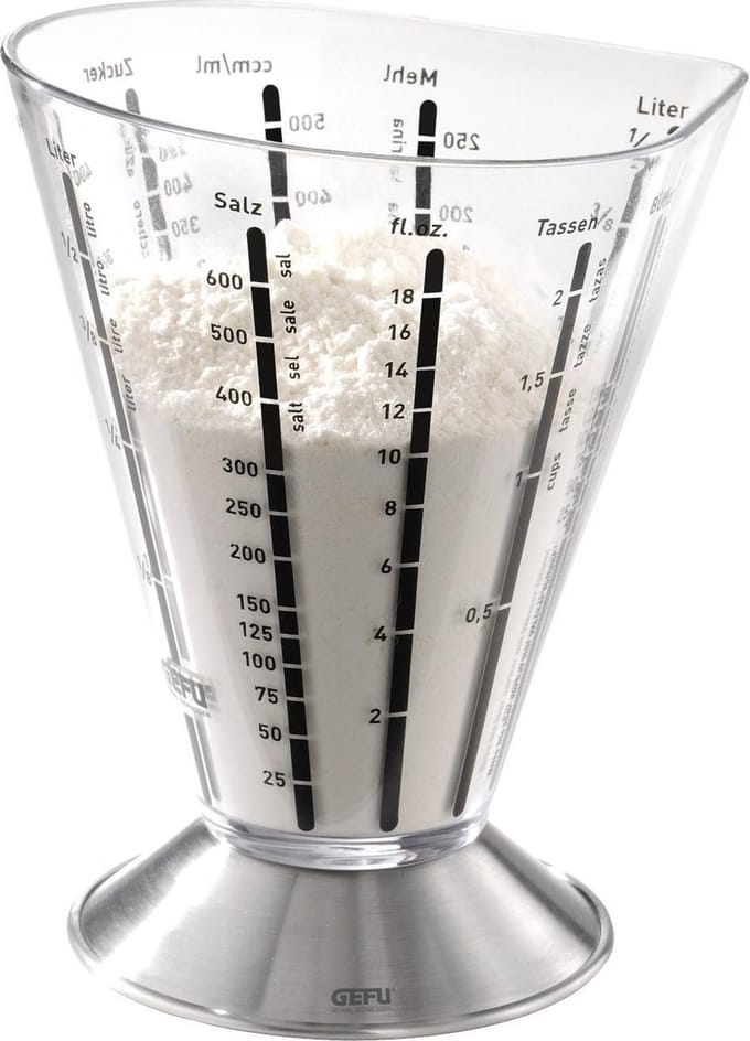 GEFU SATURAS Maatbeker - 500 ml - RVS Mengbeker met Maataanduiding