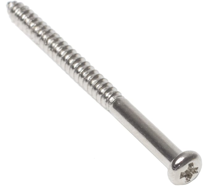 Göldo bas PU schroeven 10er Set houtgewinde 2,5 x 35 chrom - Basgitaaronderdeel