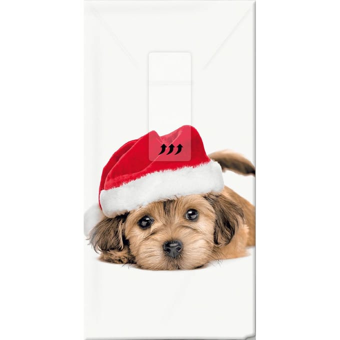 Papieren zakdoekjes "Sweet Santa Dog"